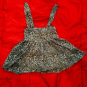 Cheetah Print Pinafore
